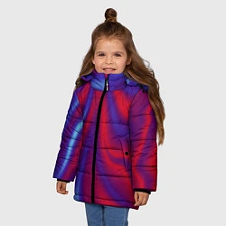 Куртка зимняя для девочки Глянец ночь, цвет: 3D-черный — фото 2