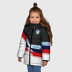 Куртка зимняя для девочки BMW M SPORT, цвет: 3D-черный — фото 2