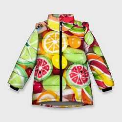 Куртка зимняя для девочки Candy Summer, цвет: 3D-светло-серый
