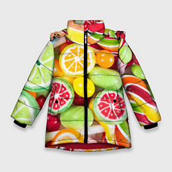 Куртка зимняя для девочки Candy Summer, цвет: 3D-красный