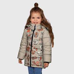 Куртка зимняя для девочки Twin Peaks Pack, цвет: 3D-черный — фото 2