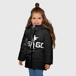 Куртка зимняя для девочки CS:GO SWAT, цвет: 3D-черный — фото 2