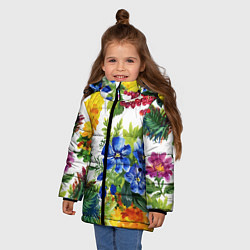 Куртка зимняя для девочки Summer, цвет: 3D-черный — фото 2