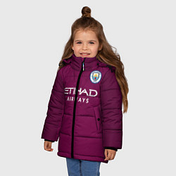Куртка зимняя для девочки Man City FC: Away 17/18, цвет: 3D-красный — фото 2