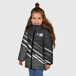 Куртка зимняя для девочки BMW: Sport Line, цвет: 3D-черный — фото 2