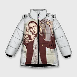 Куртка зимняя для девочки Eminem: Street Music, цвет: 3D-черный