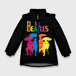 Куртка зимняя для девочки The Beatles: Colour Rain, цвет: 3D-светло-серый