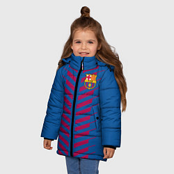 Куртка зимняя для девочки FC Barcelona: Creative, цвет: 3D-черный — фото 2