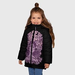 Куртка зимняя для девочки Deep Purple, цвет: 3D-черный — фото 2