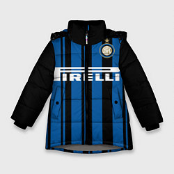 Куртка зимняя для девочки Inter FC: Home 17/18, цвет: 3D-светло-серый