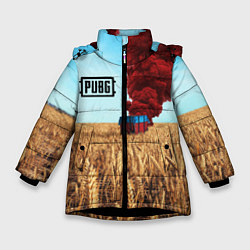 Куртка зимняя для девочки PUBG Box, цвет: 3D-черный