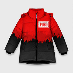 Куртка зимняя для девочки PUBG: City Blood, цвет: 3D-черный