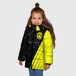 Куртка зимняя для девочки FC Borussia Dortmund: Abstract, цвет: 3D-черный — фото 2