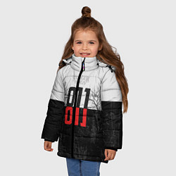 Куртка зимняя для девочки Stranger Things 011, цвет: 3D-светло-серый — фото 2