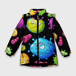 Зимняя куртка для девочки Веселые микробы