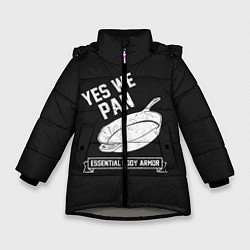 Куртка зимняя для девочки Yes We Pan, цвет: 3D-светло-серый