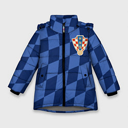 Куртка зимняя для девочки Сборная Хорватии, цвет: 3D-светло-серый