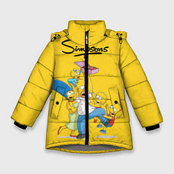 Куртка зимняя для девочки Simpsons Family, цвет: 3D-светло-серый