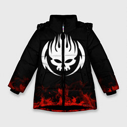 Куртка зимняя для девочки The Offspring: Red Flame, цвет: 3D-черный