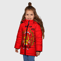 Куртка зимняя для девочки Артур из СССР, цвет: 3D-черный — фото 2