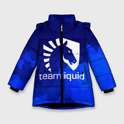 Куртка зимняя для девочки Team Liquid: Polygons, цвет: 3D-черный
