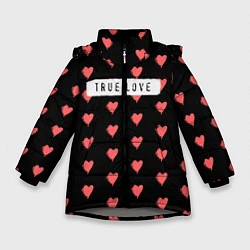 Куртка зимняя для девочки True Love, цвет: 3D-светло-серый