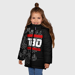Куртка зимняя для девочки ПВО: герб РФ, цвет: 3D-светло-серый — фото 2