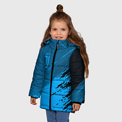 Куртка зимняя для девочки FC Juventus: Blue Original, цвет: 3D-черный — фото 2