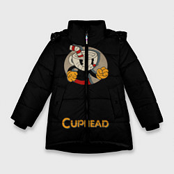 Зимняя куртка для девочки Cuphead: Black Mugman