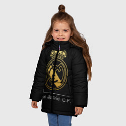 Куртка зимняя для девочки FC Real Madrid: Gold Edition, цвет: 3D-черный — фото 2