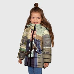 Куртка зимняя для девочки GTA V: Michael, цвет: 3D-черный — фото 2