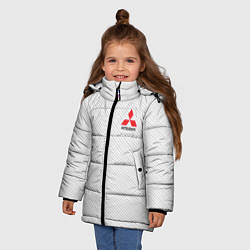 Куртка зимняя для девочки MITSUBISHI SPORT, цвет: 3D-светло-серый — фото 2