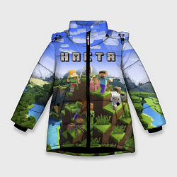 Куртка зимняя для девочки Minecraft: Настя, цвет: 3D-черный