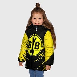 Куртка зимняя для девочки Borussia FC: Sport Fashion, цвет: 3D-светло-серый — фото 2