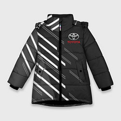 Куртка зимняя для девочки Toyota: White Rays, цвет: 3D-черный