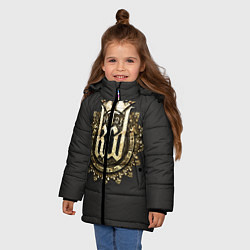 Куртка зимняя для девочки Kingdom Come: Deliverance Logo, цвет: 3D-черный — фото 2