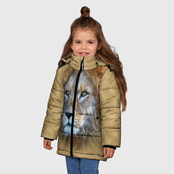 Куртка зимняя для девочки Песчаный лев, цвет: 3D-черный — фото 2