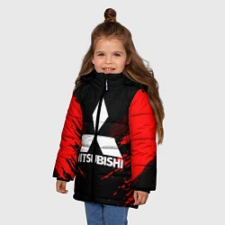 Куртка зимняя для девочки Mitsubishi: Red Anger, цвет: 3D-черный — фото 2