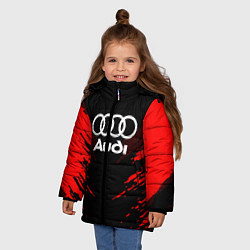 Куртка зимняя для девочки Audi: Red Anger, цвет: 3D-красный — фото 2