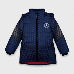Куртка зимняя для девочки Mercedes: Sport Motors, цвет: 3D-красный