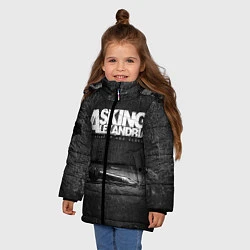 Куртка зимняя для девочки Asking Alexandria: Black Micro, цвет: 3D-красный — фото 2