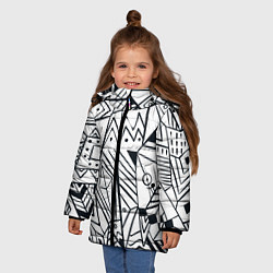 Куртка зимняя для девочки Boho Style, цвет: 3D-черный — фото 2