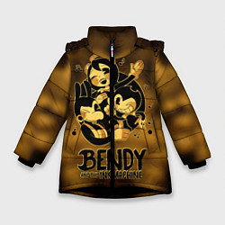 Куртка зимняя для девочки Bendy and the ink machine, цвет: 3D-черный