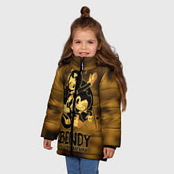 Куртка зимняя для девочки Bendy and the ink machine, цвет: 3D-светло-серый — фото 2