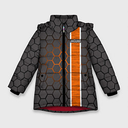 Куртка зимняя для девочки Jaguar броня, цвет: 3D-красный