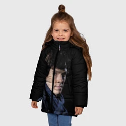 Куртка зимняя для девочки Sherlock, цвет: 3D-светло-серый — фото 2