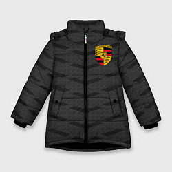 Куртка зимняя для девочки Porsche: Grey Sport, цвет: 3D-черный