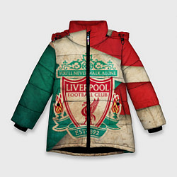 Куртка зимняя для девочки FC Liverpool: Old Style, цвет: 3D-черный