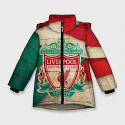 Куртка зимняя для девочки FC Liverpool: Old Style, цвет: 3D-светло-серый