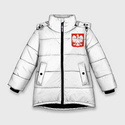 Куртка зимняя для девочки Poland Team: Home WC-2018, цвет: 3D-черный